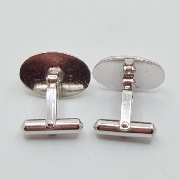 Men’s Vintage Silver Plate Destino Cuff Links - Picture 4 of 4